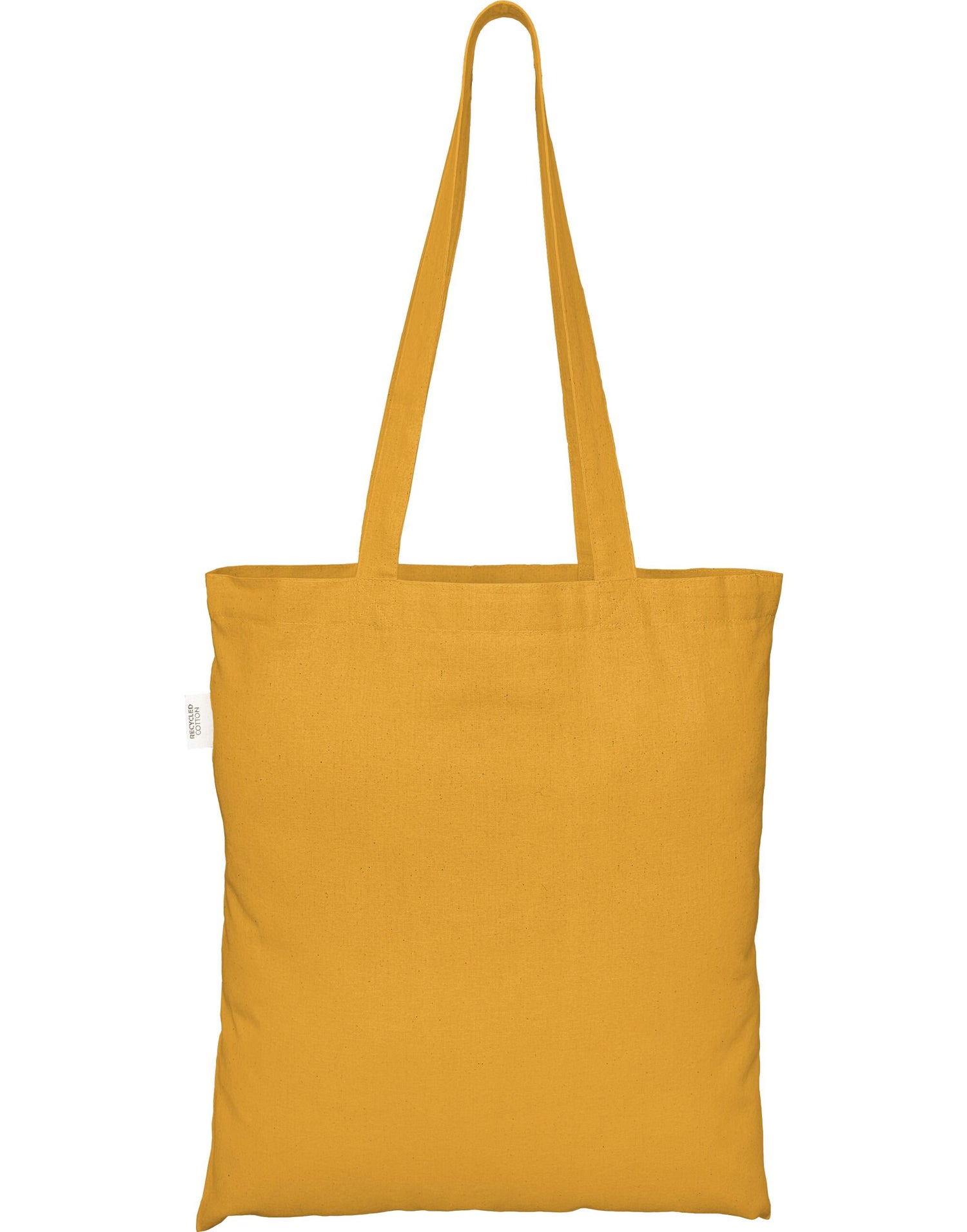 EcoTote 100% Recycled Cotton Tote Bag ECO001 - Yellow O S - Customisable Bags