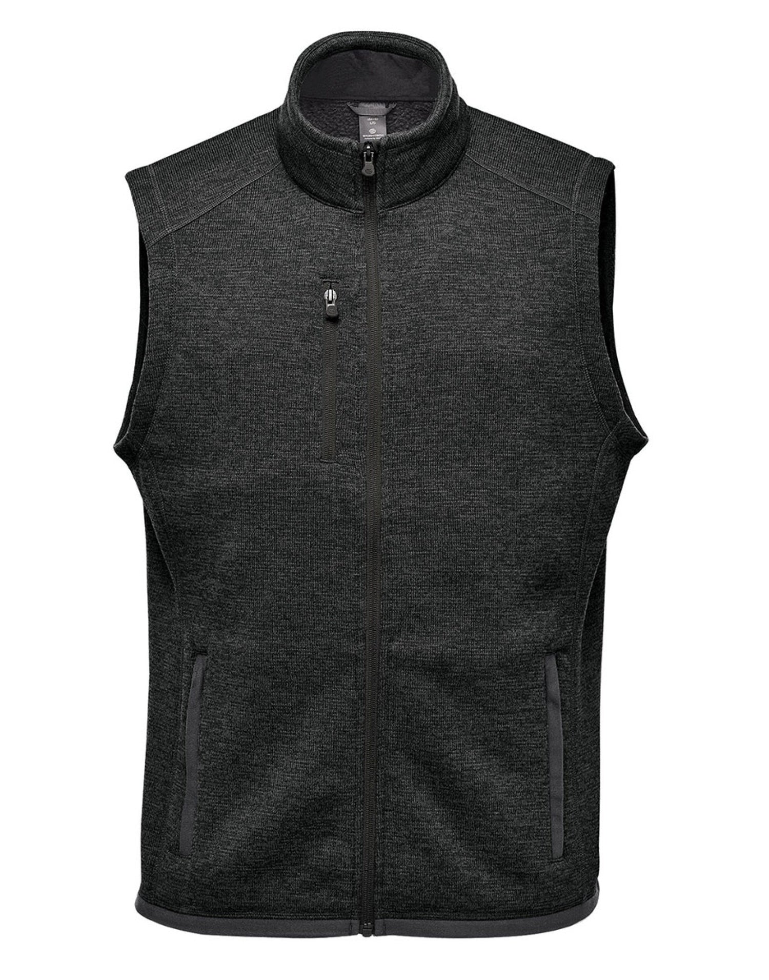 Stormtech Mens Avalanche FZ Fleece Vest 1 - Black Heather - Customisable Outerwear