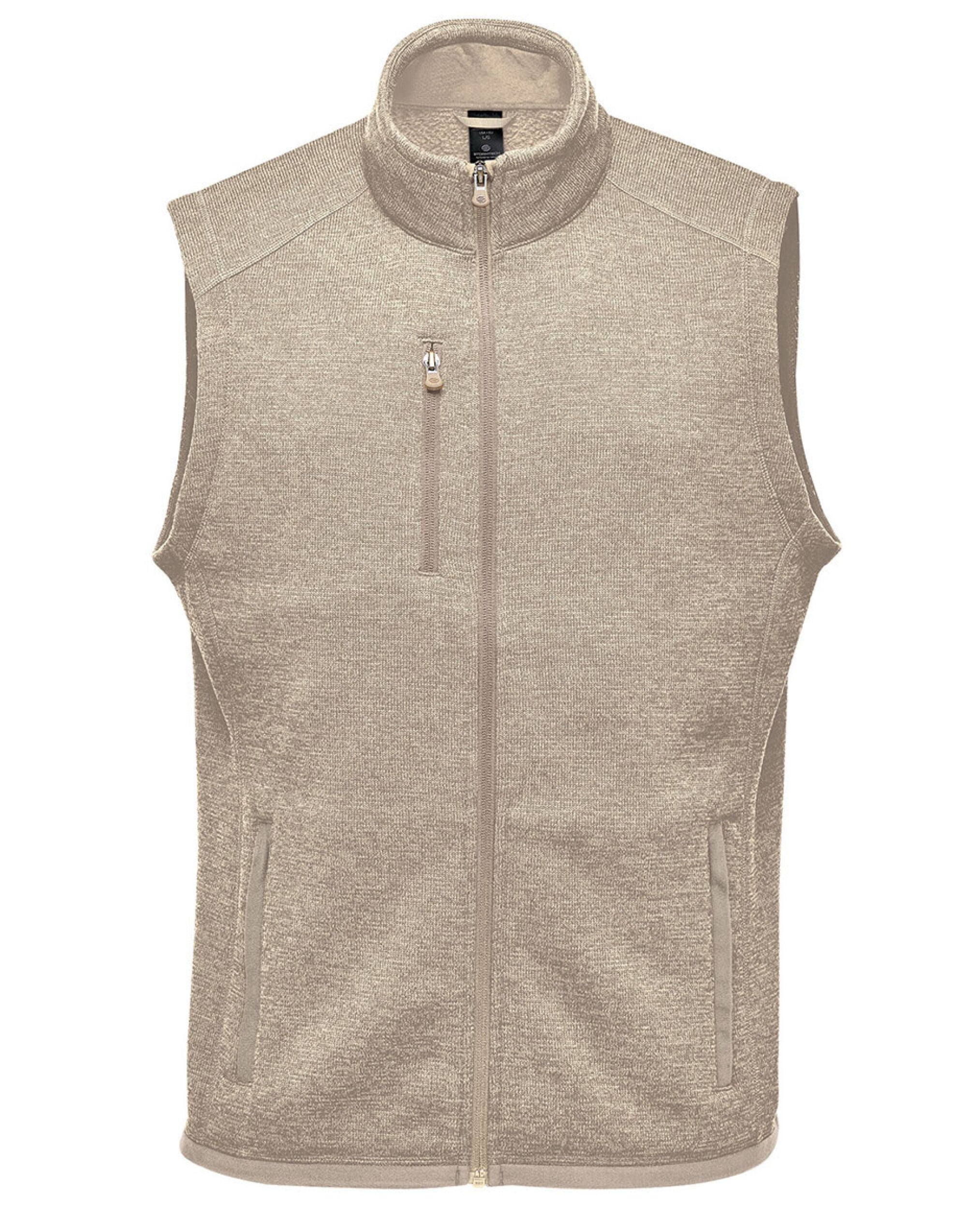 Stormtech Mens Avalanche FZ Fleece Vest 1 - Oatmeal Heather - Customisable Outerwear