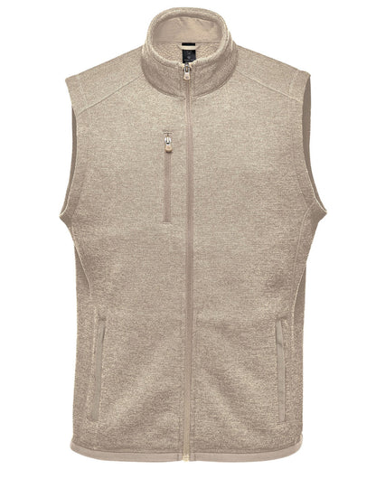 Stormtech Mens Avalanche FZ Fleece Vest 1 - Oatmeal Heather - Customisable Outerwear