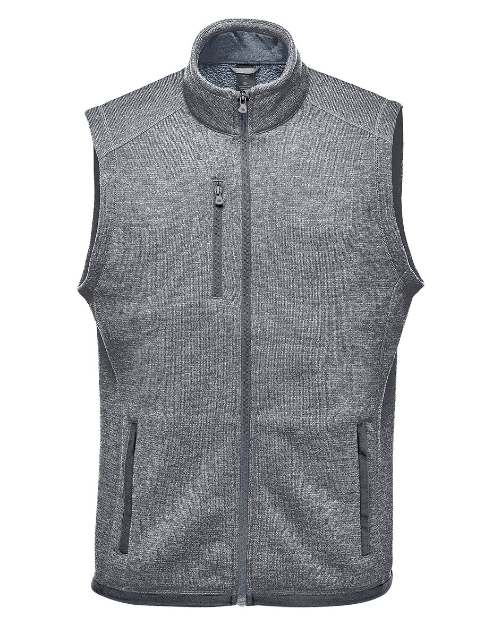 Stormtech Mens Avalanche FZ Fleece Vest 1 - Granite Heather - Customisable Outerwear