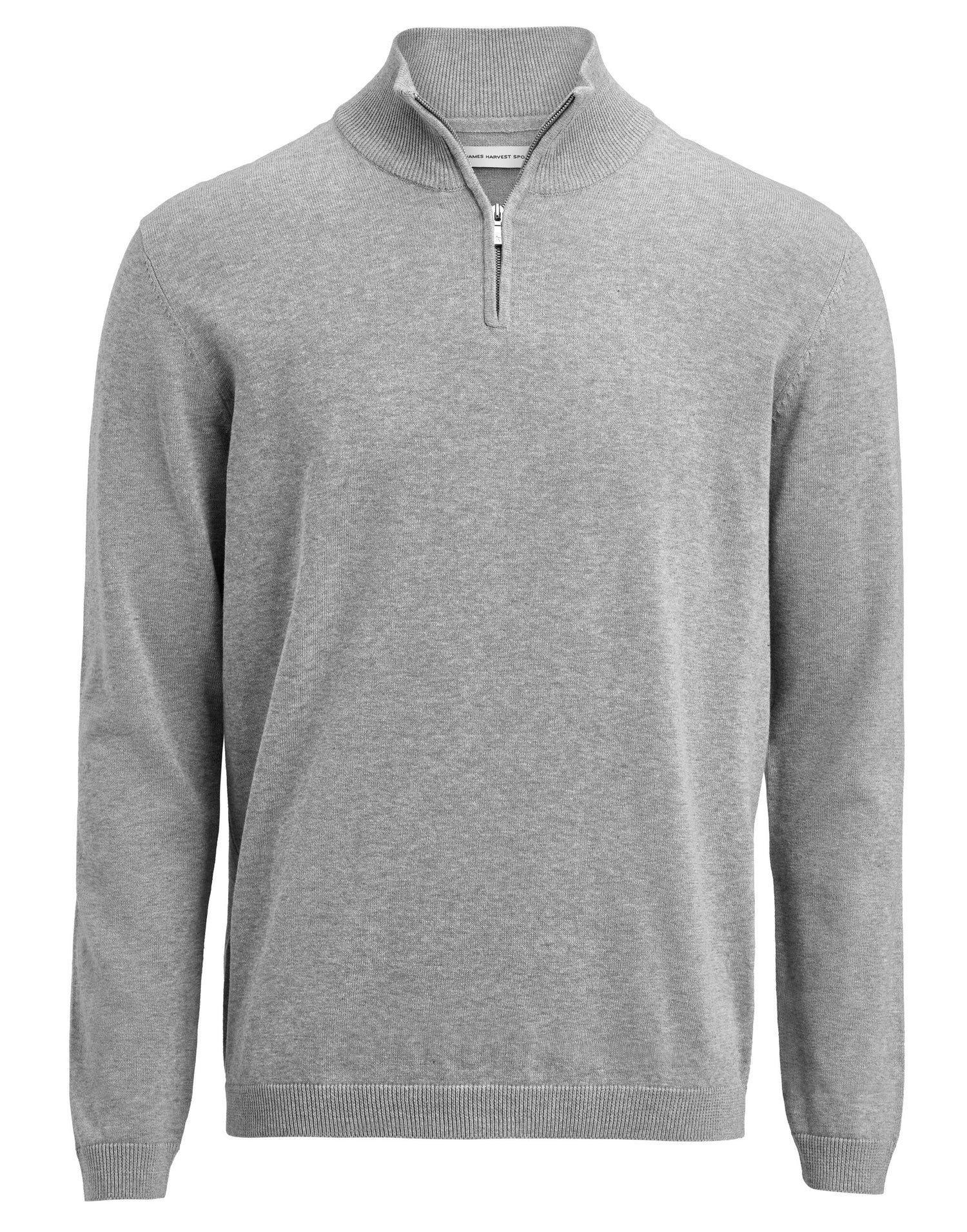 James Harvest Ashland 1/2 Zip Sweater HAR2112515 - Grey Melange - Customisable Sweatshirts