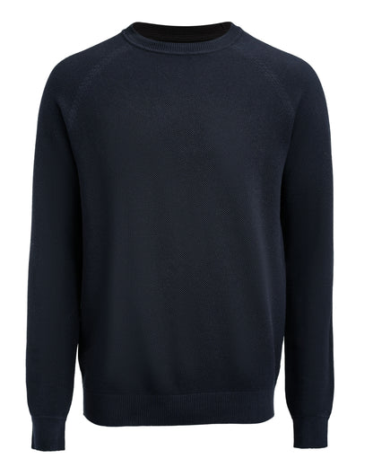 James Harvest Ashland Casual Knit Sweat HAR2112516 - Navy - Customisable Sweatshirts