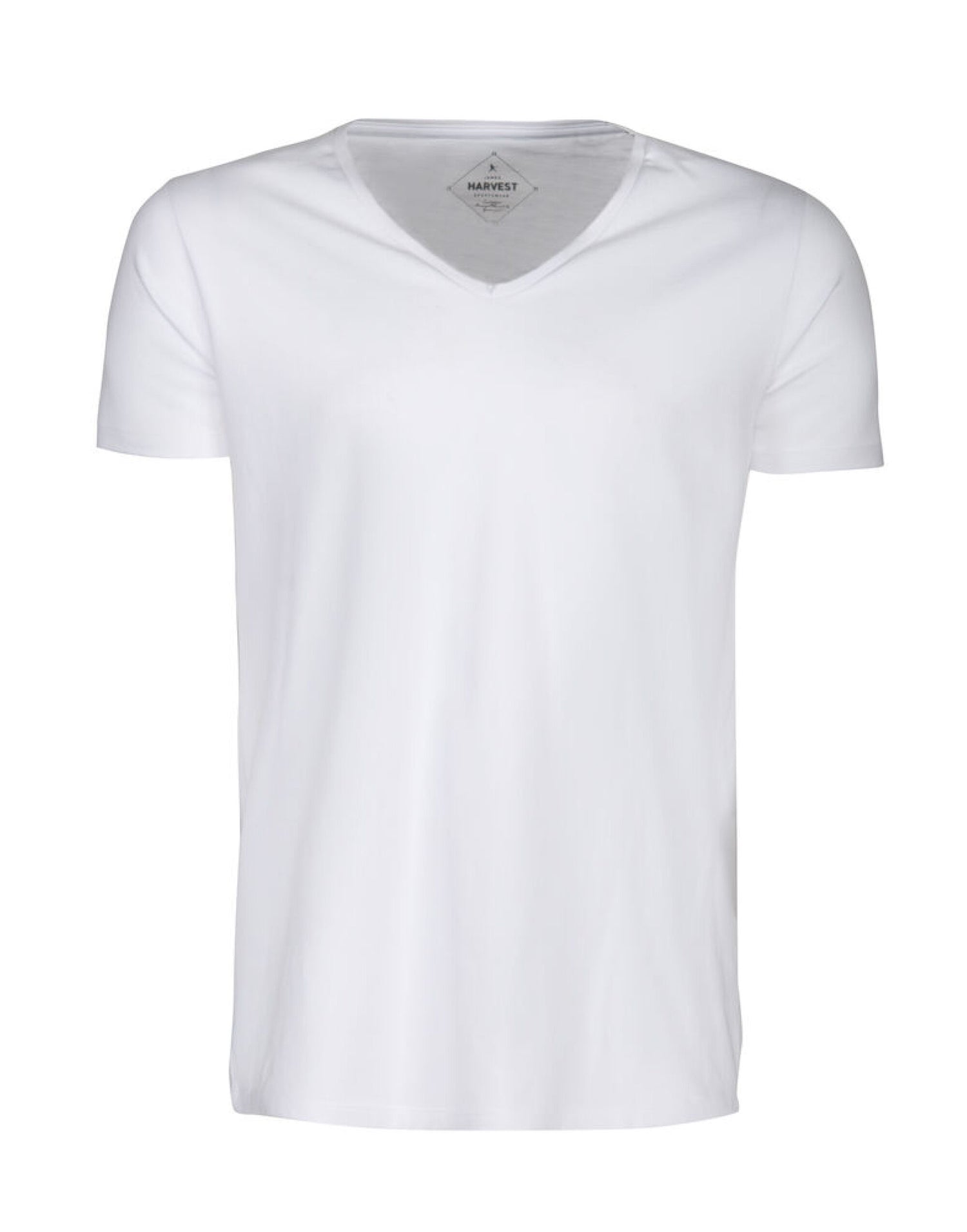 James Harvest Whailford V Neck T Shirt HAR2114006 - White - Customisable T-Shirts