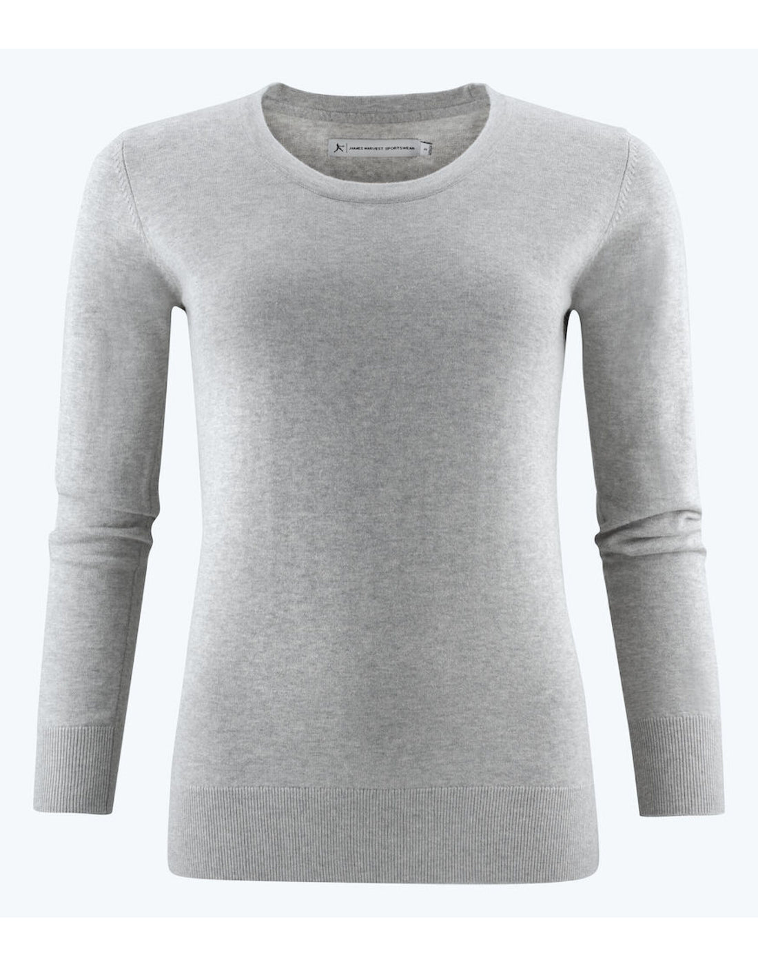 James Harvest Ashland U Neck Ladies Knit HAR2122509 - Grey Melange - Customisable Sweatshirts