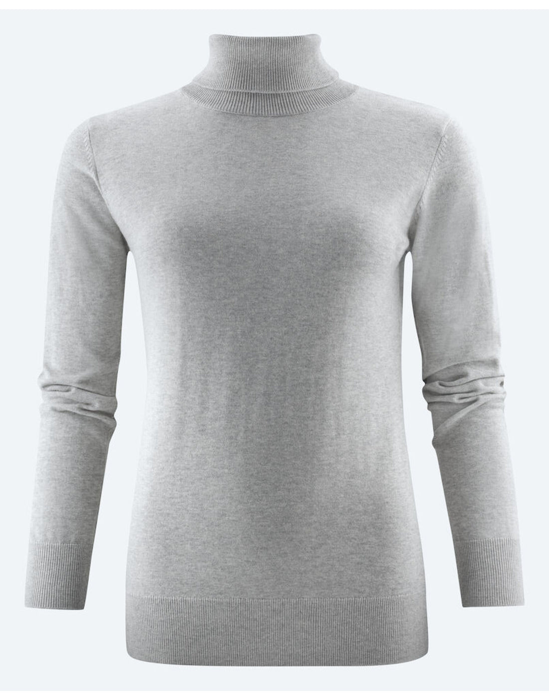 James Harvest Ashland Ladies Turtle Neck HAR2122510 - Grey Melange - Customisable Sweatshirts