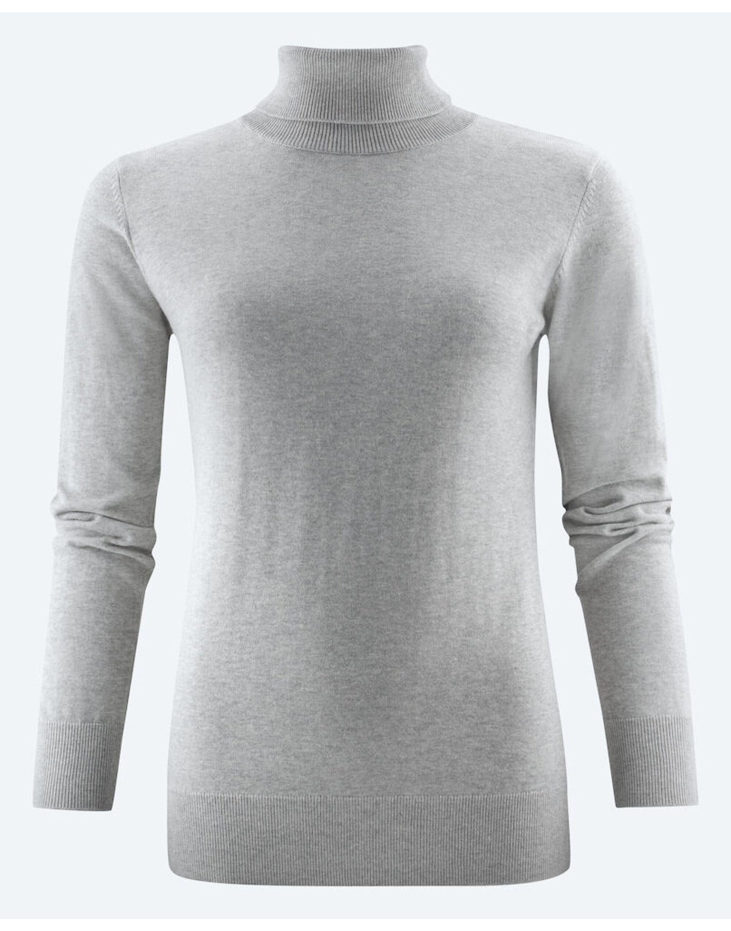 James Harvest Ashland Ladies Turtle Neck HAR2122510 - Grey Melange - Customisable Sweatshirts