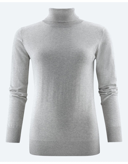 James Harvest Ashland Ladies Turtle Neck HAR2122510 - Grey Melange - Customisable Sweatshirts