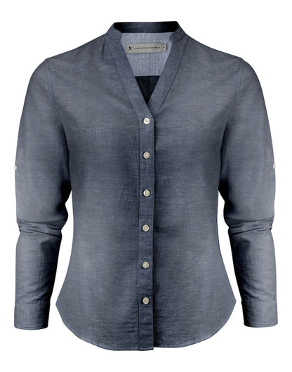 James Harvest Townsend Ladies Shirt HAR2123032 - Navy - Customisable Shirts