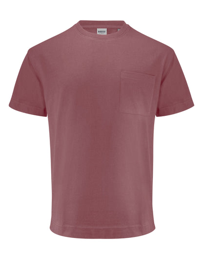 James Harvest Devons Relaxed Fit T Shirt HAR2134019 - Dusty Red - Customisable T-Shirts
