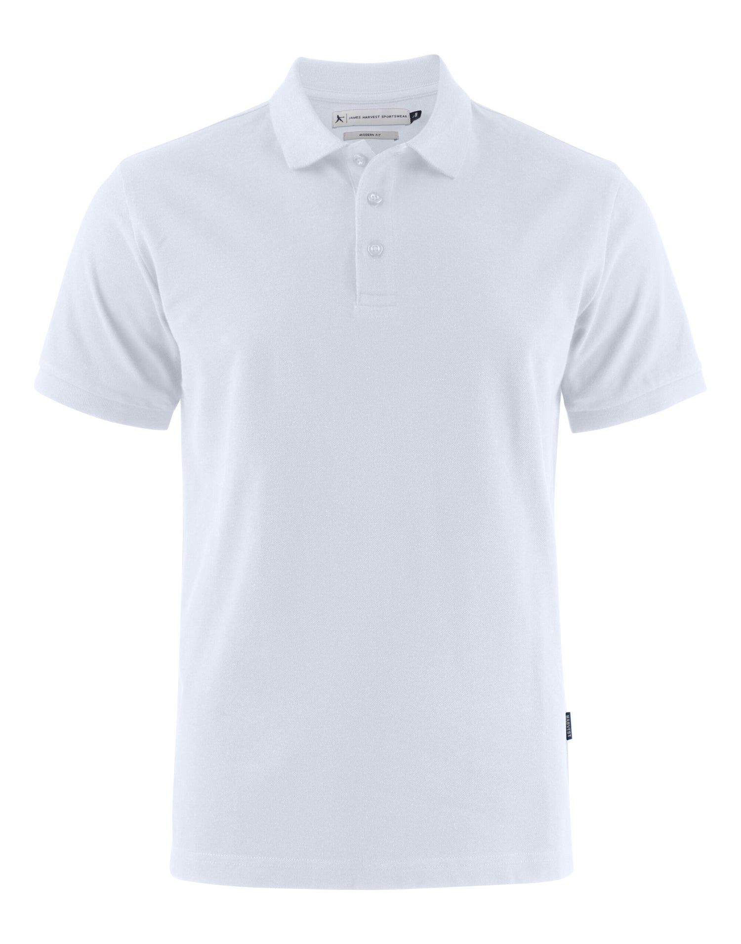 James Harvest Neptune Modern Polo HAR2135032 - White - Customisable Polos