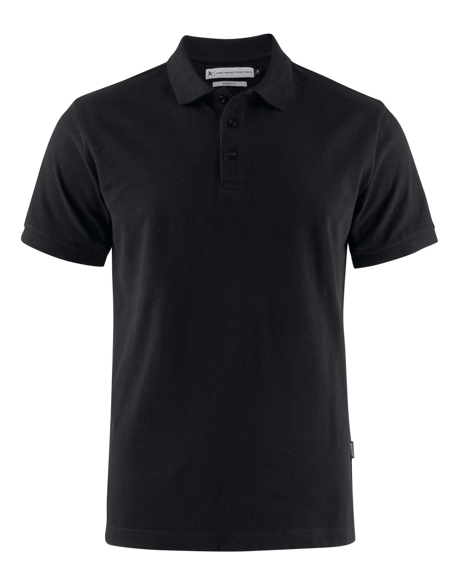 James Harvest Neptune Modern Polo HAR2135032 - Black - Customisable Polos
