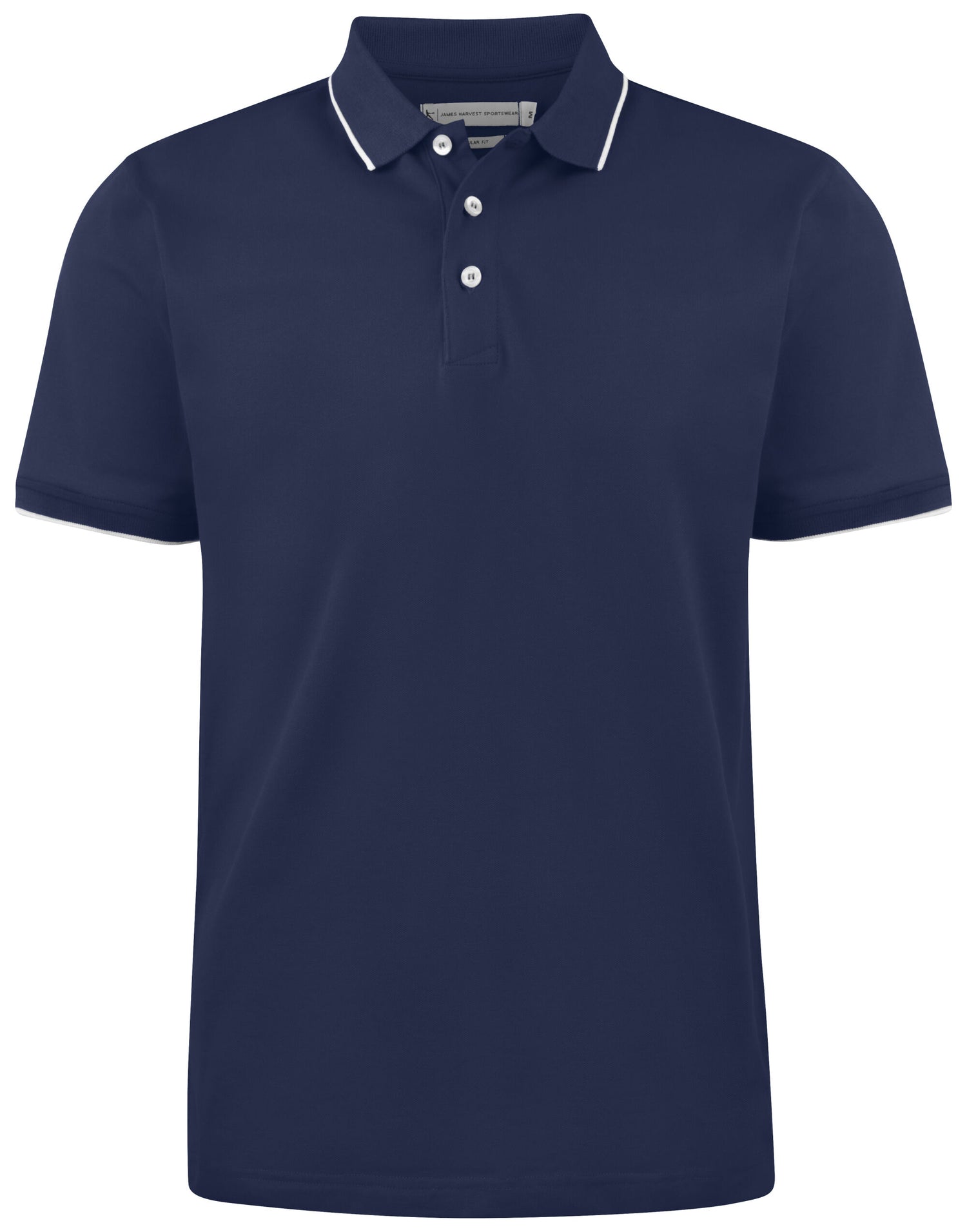 James Harvest Greenville Regular Polo HAR2135035 - Navy - Customisable Polos