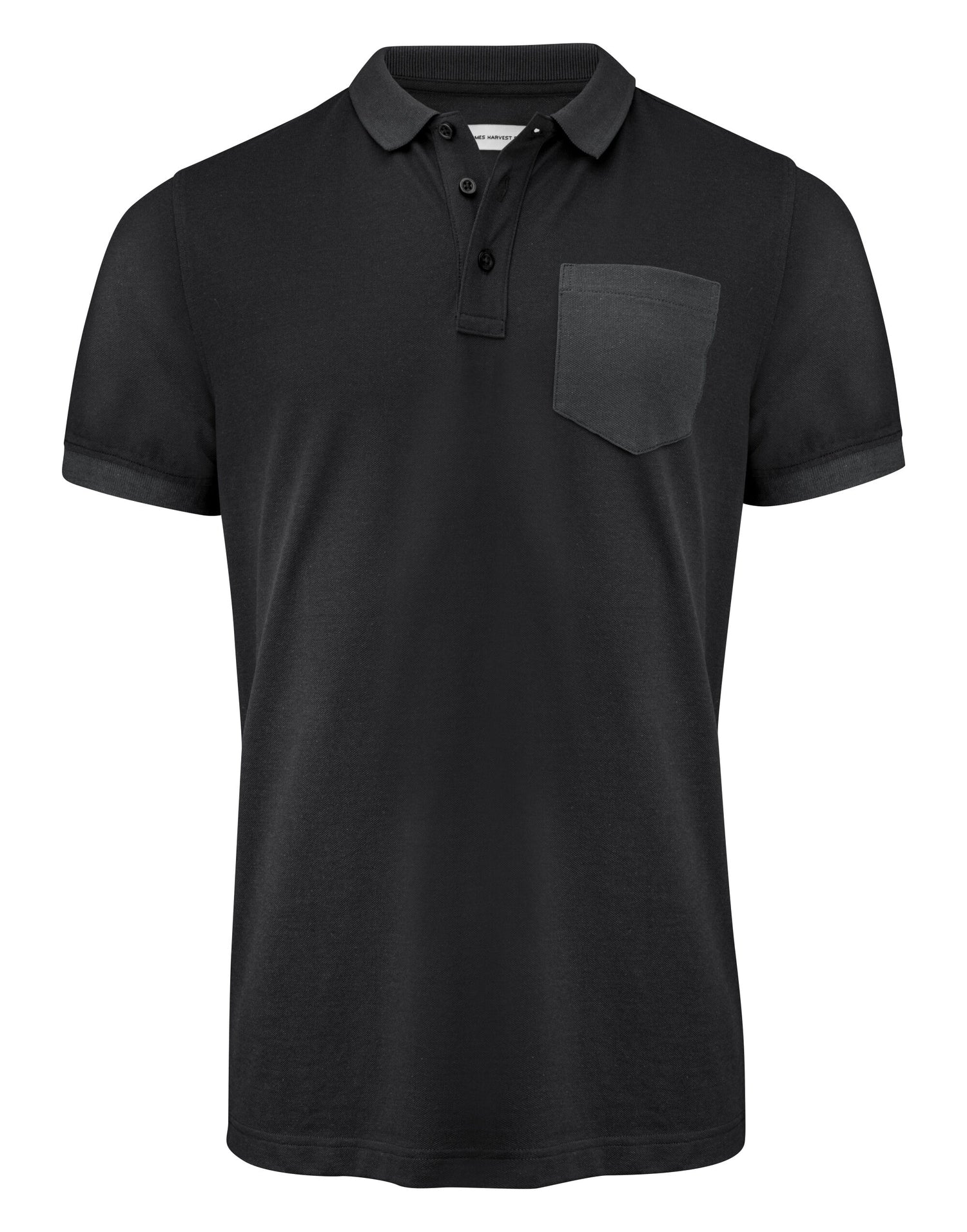 James Harvest Pinedale Pique Polo HAR2135040 - Black - Customisable Polos