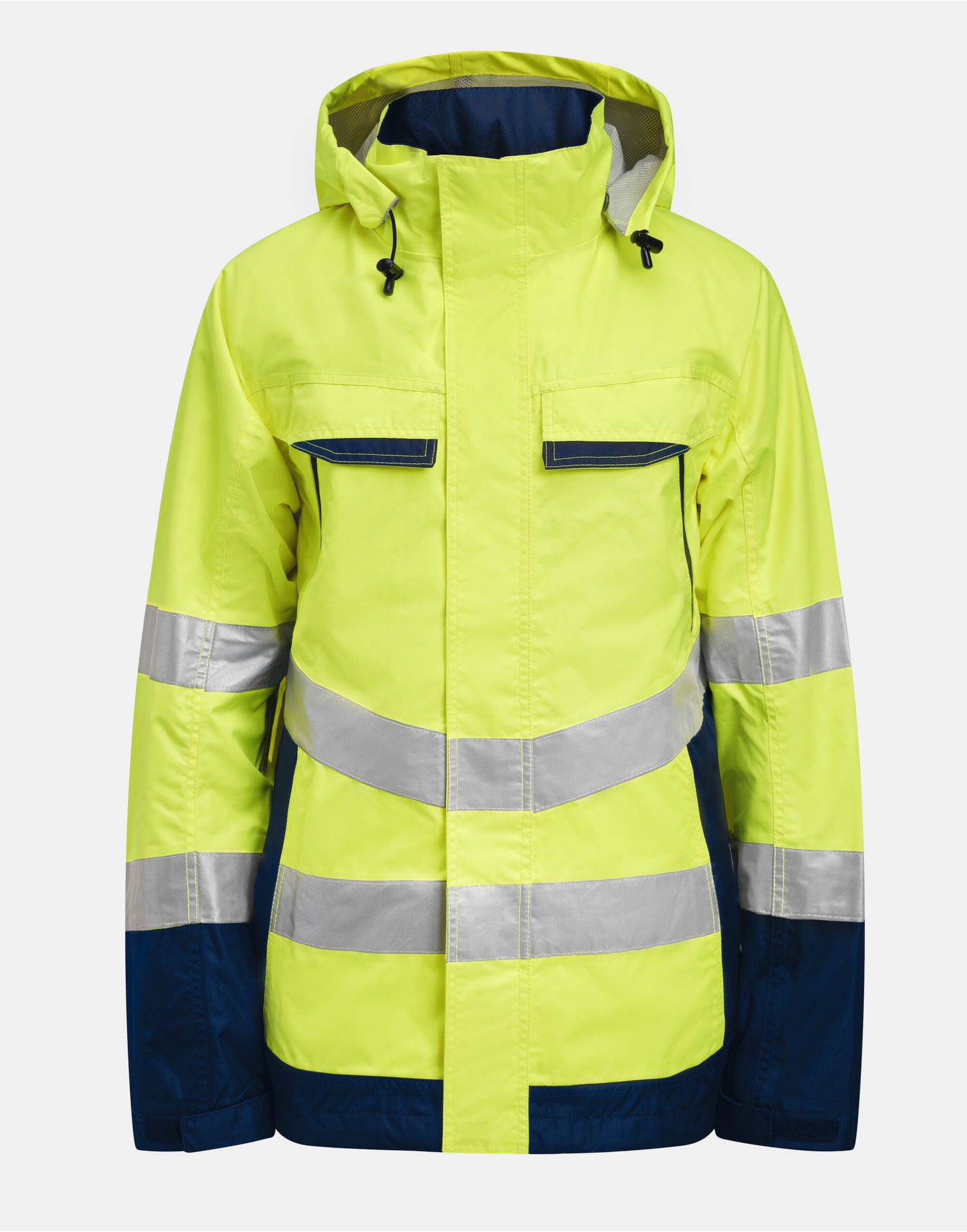 Jobman Shell Jacket Hi-Vis JM1283 - Yellow Navy - Customisable Hi-Vis Jackets