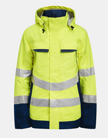 Jobman Shell Jacket Hi-Vis JM1283 - Yellow Navy - Customisable Hi-Vis Jackets