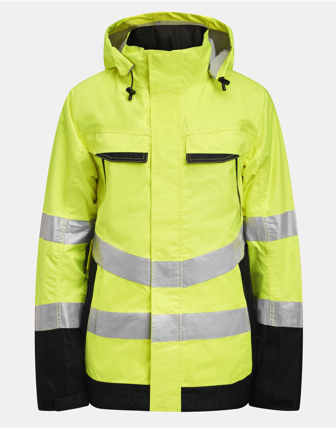 Jobman Shell Jacket Hi-Vis JM1283 - Yellow Black - Customisable Hi-Vis Jackets