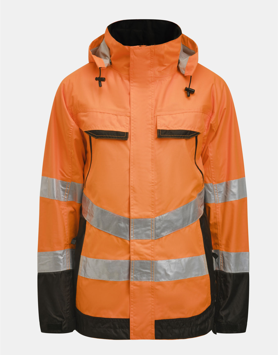 Jobman Shell Jacket Hi-Vis JM1283 - Orange Black - Customisable Hi-Vis Jackets