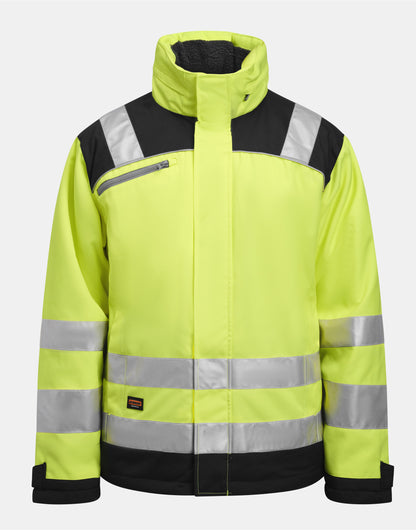 Jobman Winter Jacket Star Hi-Vis JM1347 - Yellow Navy - Customisable Hi-Vis Jackets