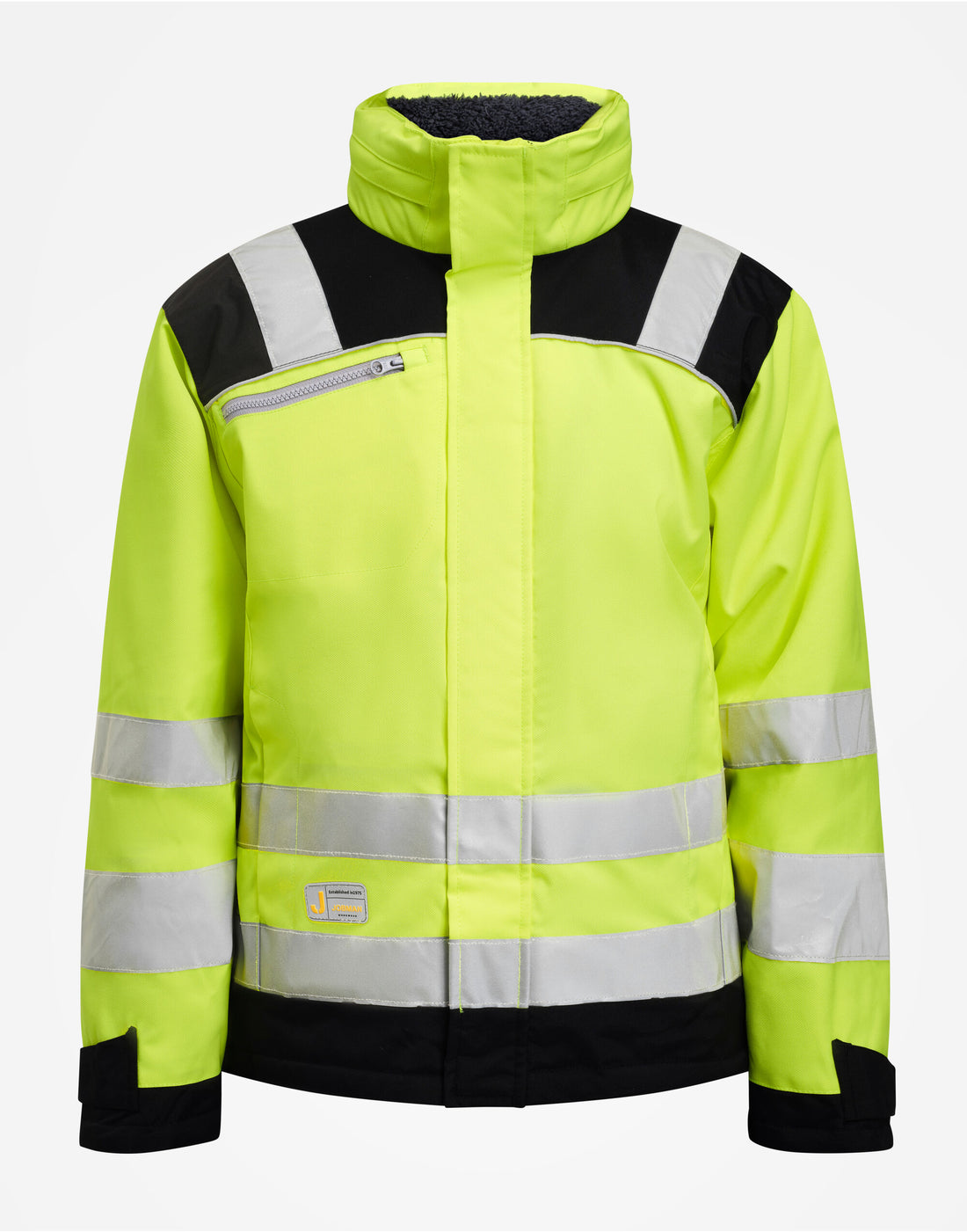 Jobman Winter Jacket Star Hi-Vis JM1347 - Yellow Black - Customisable Hi-Vis Jackets