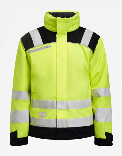 Jobman Winter Jacket Star Hi-Vis JM1347 - Yellow Black - Customisable Hi-Vis Jackets