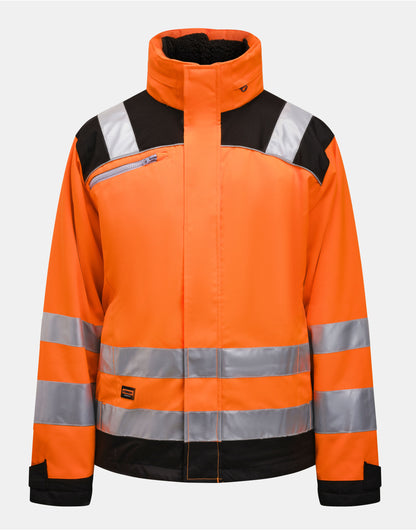 Jobman Winter Jacket Star Hi-Vis JM1347 - Orange Black - Customisable Hi-Vis Jackets