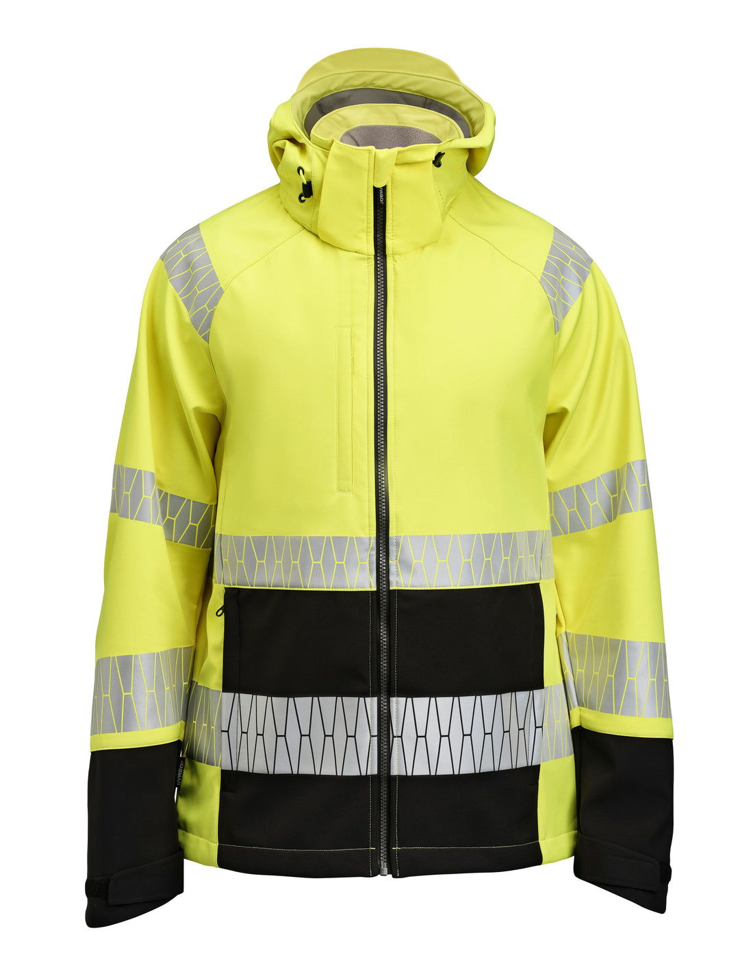 Jobman Softshell Jacket Hi-Vis JM1376 - Yellow Black - Customisable Hi-Vis Jackets
