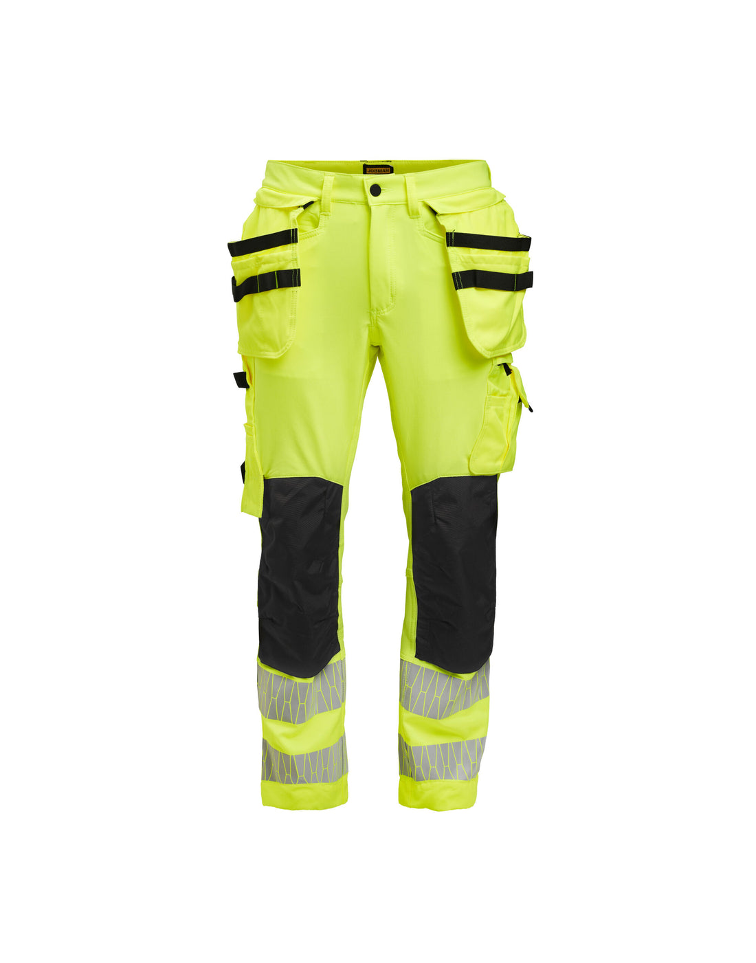 Jobman Craftsman Trousers Stretch Hi-Vis JM2291 - Yellow Black - Customisable Hi-Vis Trousers
