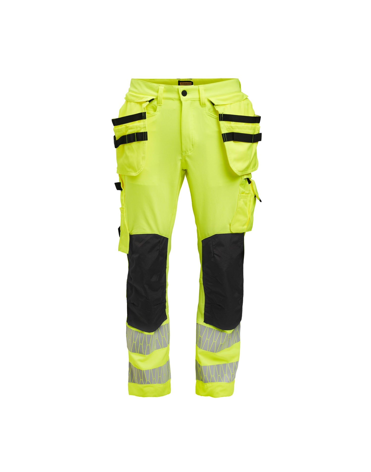 Jobman Craftsman Trousers Stretch Hi-Vis JM2291 - Yellow Black - Customisable Hi-Vis Trousers