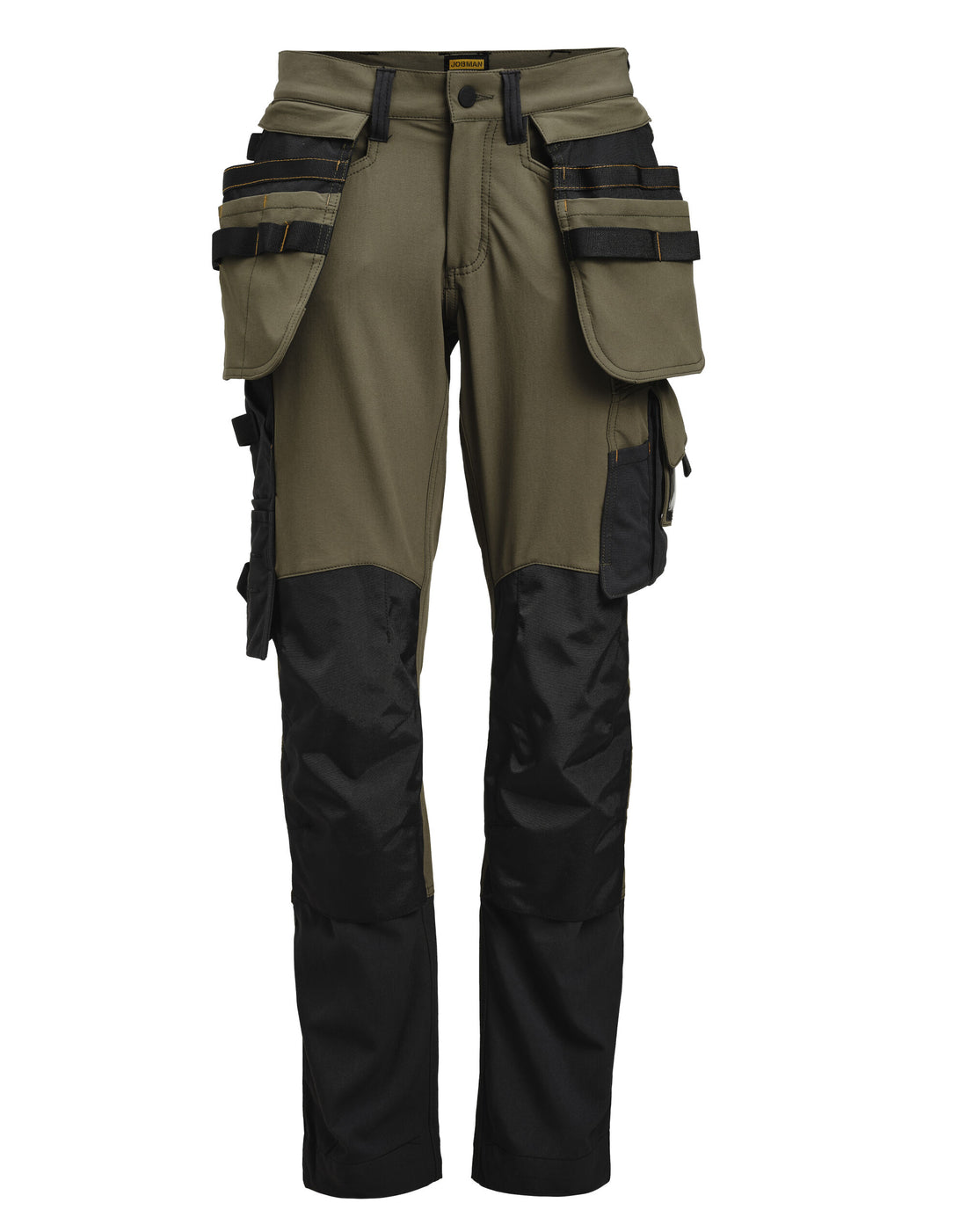 Jobman Womens Craftsman Trousers Stretch JM2371 - Olive Green Black - Customisable Trousers