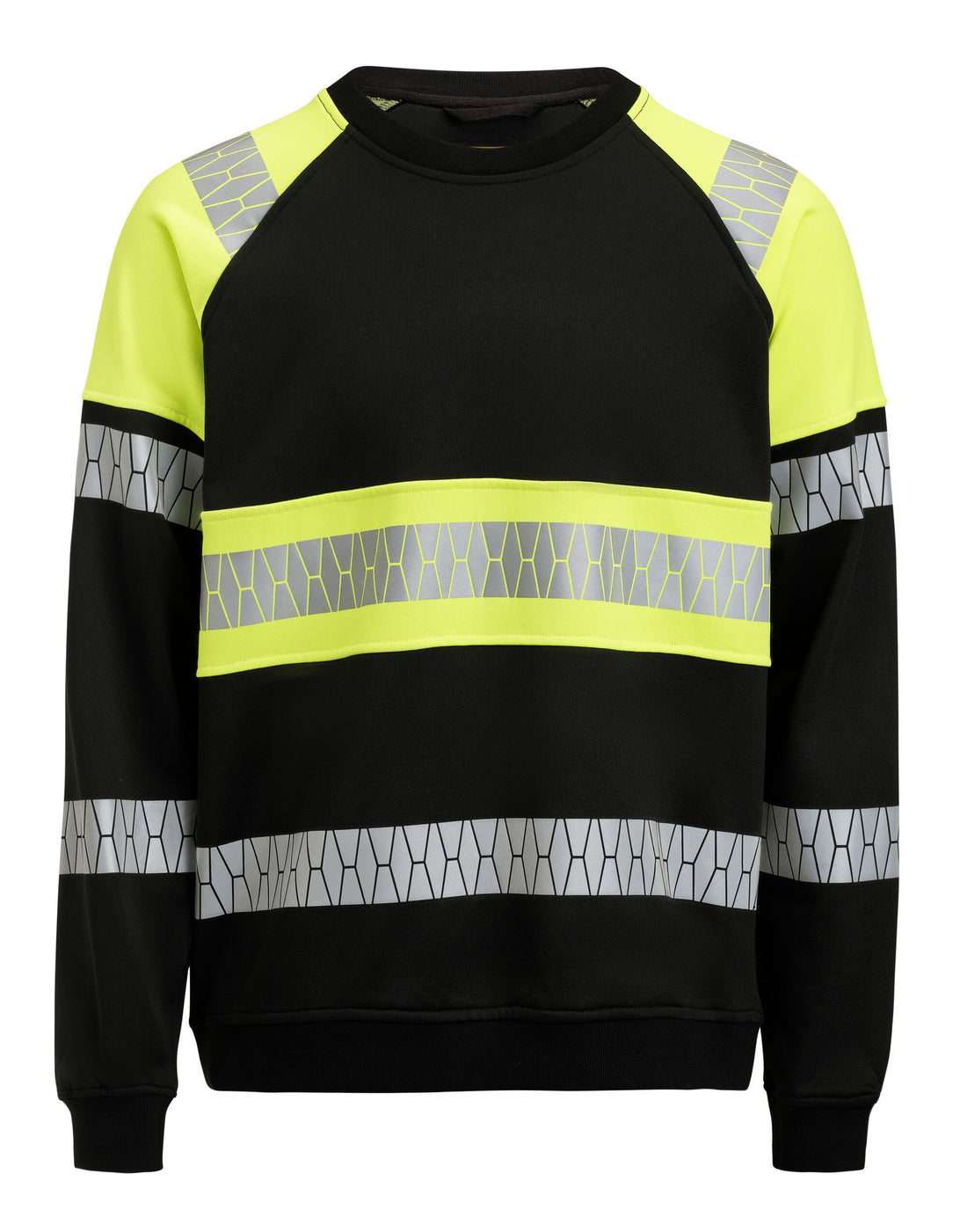 Jobman Sweatshirt Hi-Vis JM5224 - Black Yellow - Customisable Hi-Vis Sweatshirt