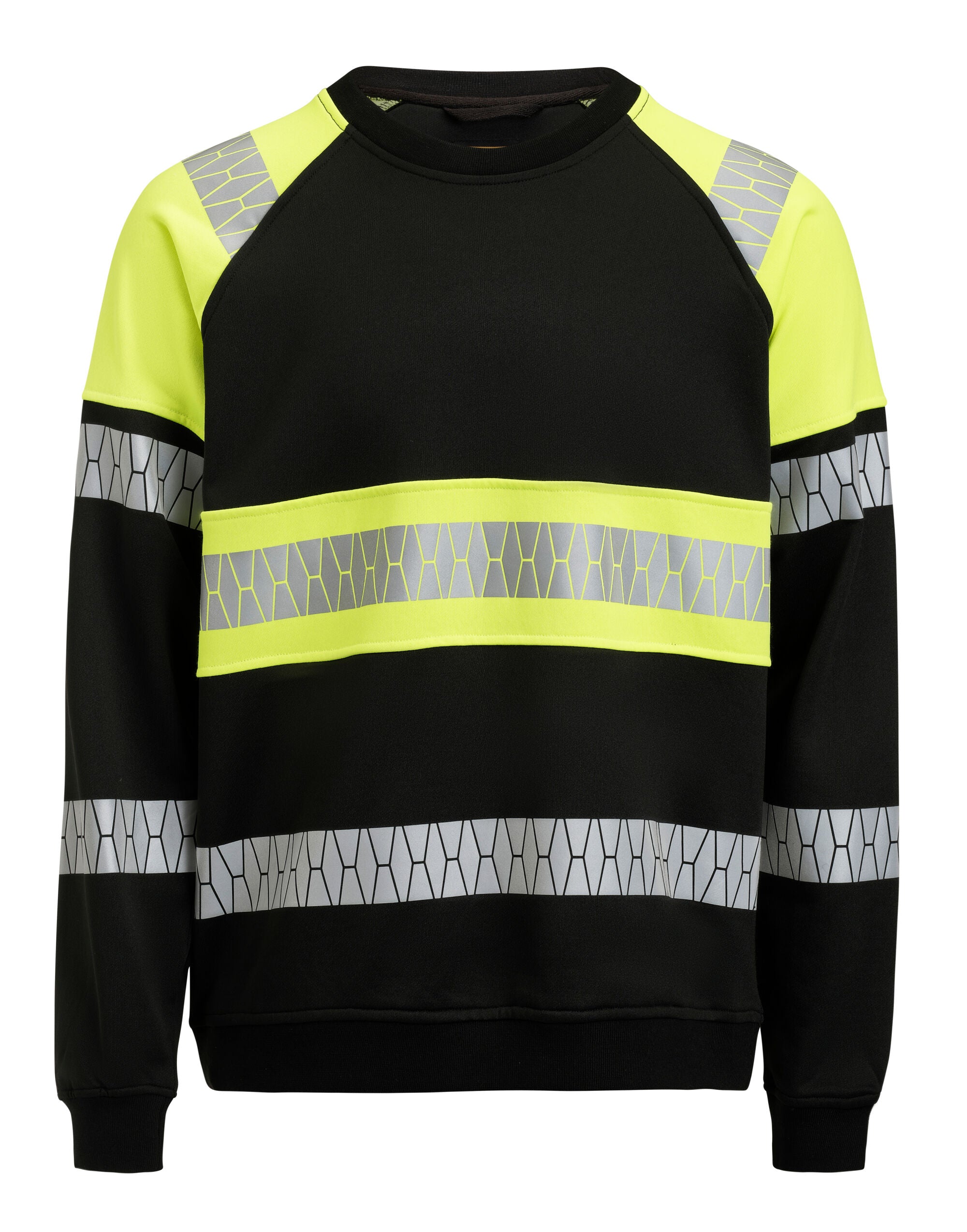 Jobman Sweatshirt Hi-Vis JM5224 - Black Yellow - Customisable Hi-Vis Sweatshirt