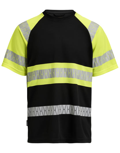 Jobman Hi-Vis T-Shirt JM5226 - Black Yellow - Customisable Hi-Vis T-Shirts