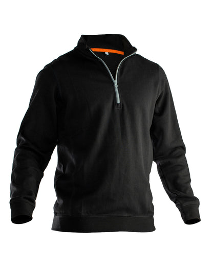 Jobman Sweatshirt 1/2 Zip JM5401 - Black - Customisable Sweatshirts