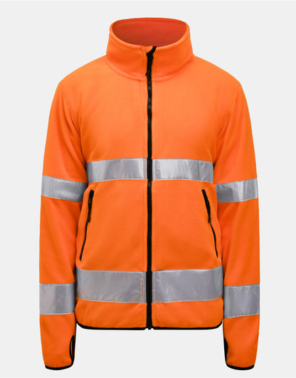 Jobman Fleece Jacket Hi-Vis JM5502 - Orange - Customisable Hi-Vis Jackets