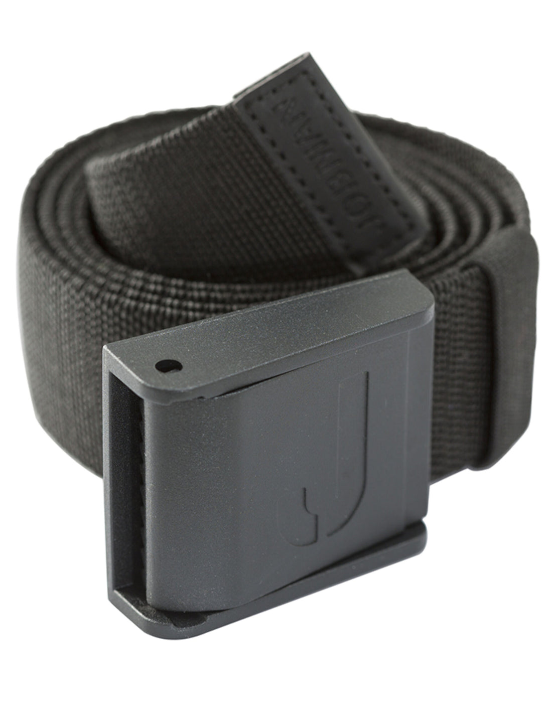 Jobman Stretch Belt &quot;No Scratch&quot; 120cm JM9282 - Black O S - Customisable Belts