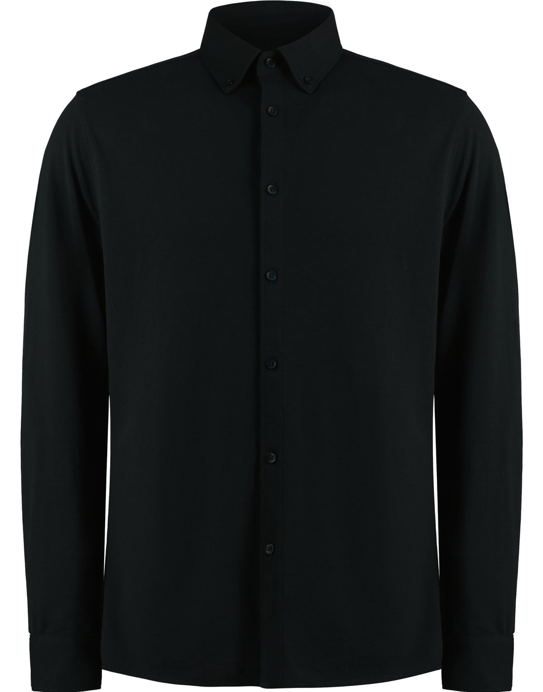 Kustom Kit Mens LS Superwash Pique Shirt KK143 - Black - Customisable Shirts