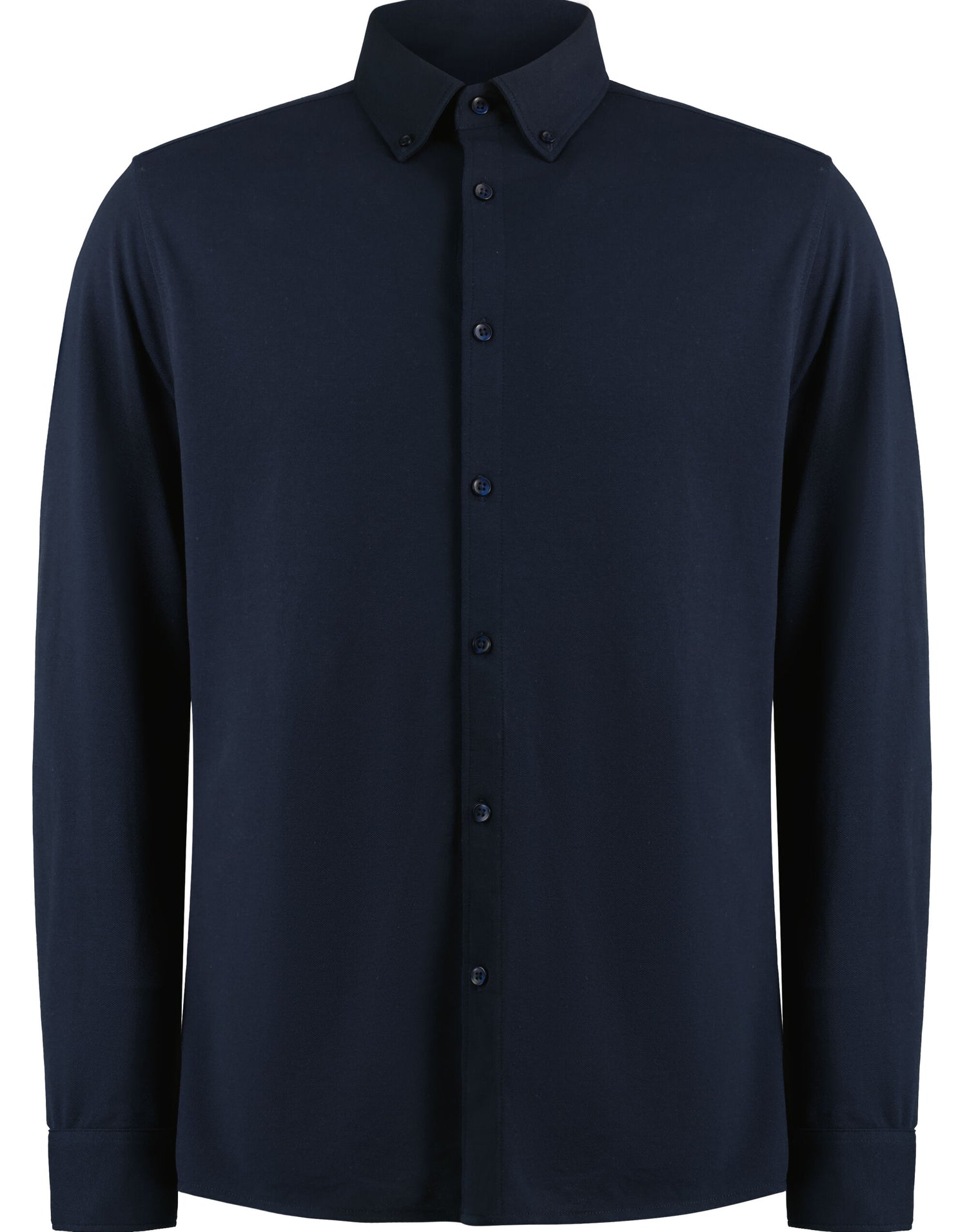 Kustom Kit Mens LS Superwash Pique Shirt KK143 - Navy - Customisable Shirts