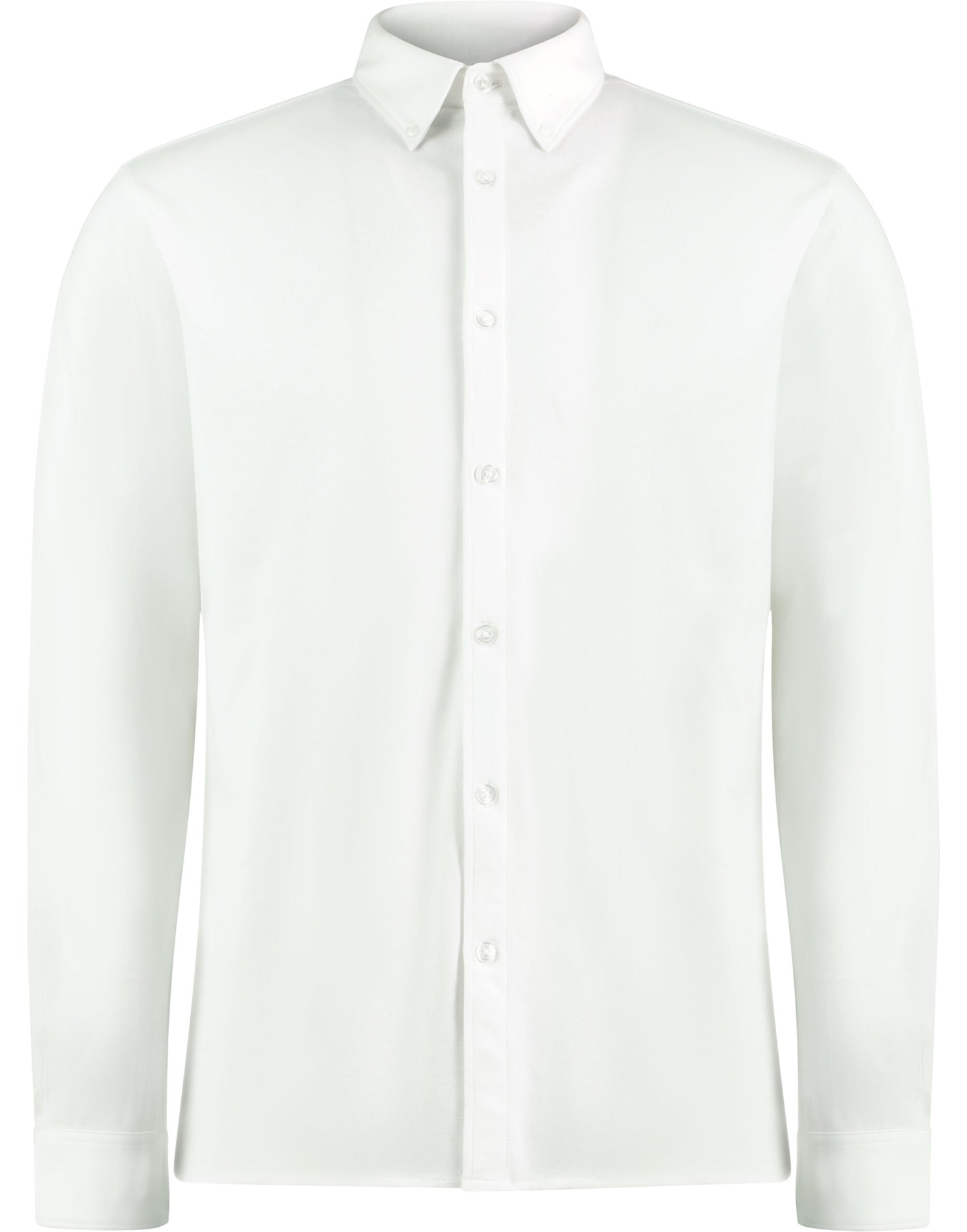 Kustom Kit Mens LS Superwash Pique Shirt KK143 - White - Customisable Shirts