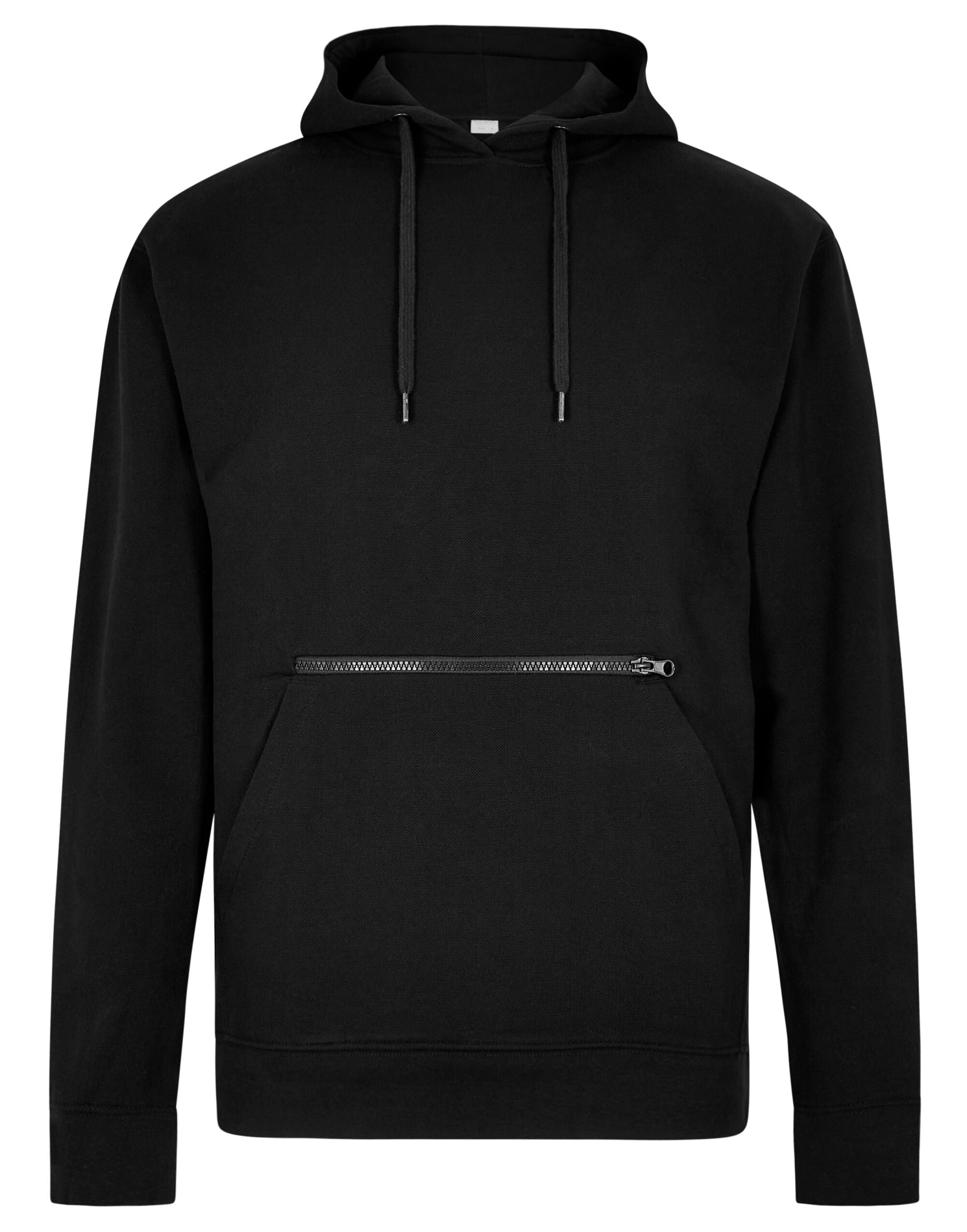 Kustom Kit Regular Fit Pique Hoodie KK338 - Black - Customisable Hoodies