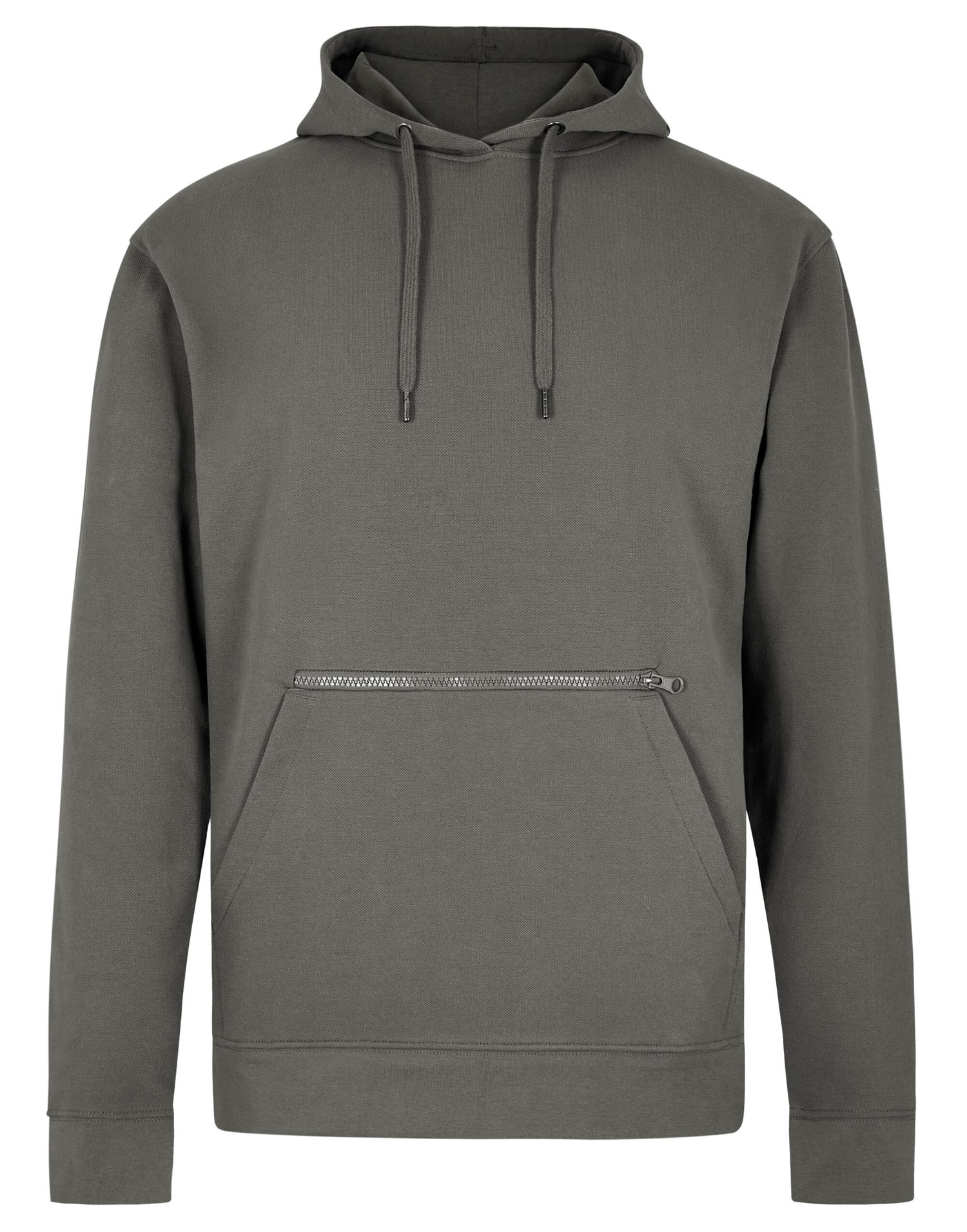 Kustom Kit Regular Fit Pique Hoodie KK338 - Dark Grey - Customisable Hoodies