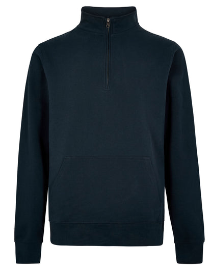Kustom Kit 1/4 Zip Pique Sweatshirt KK339 - Navy - Customisable Sweatshirts