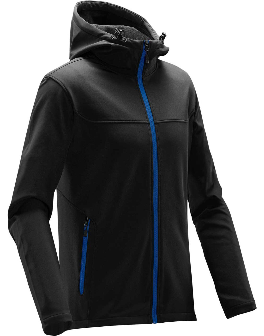 Stormtech Mens Orbiter Softshell Hoody 1 - Black Azure Blue - Customisable Jacket