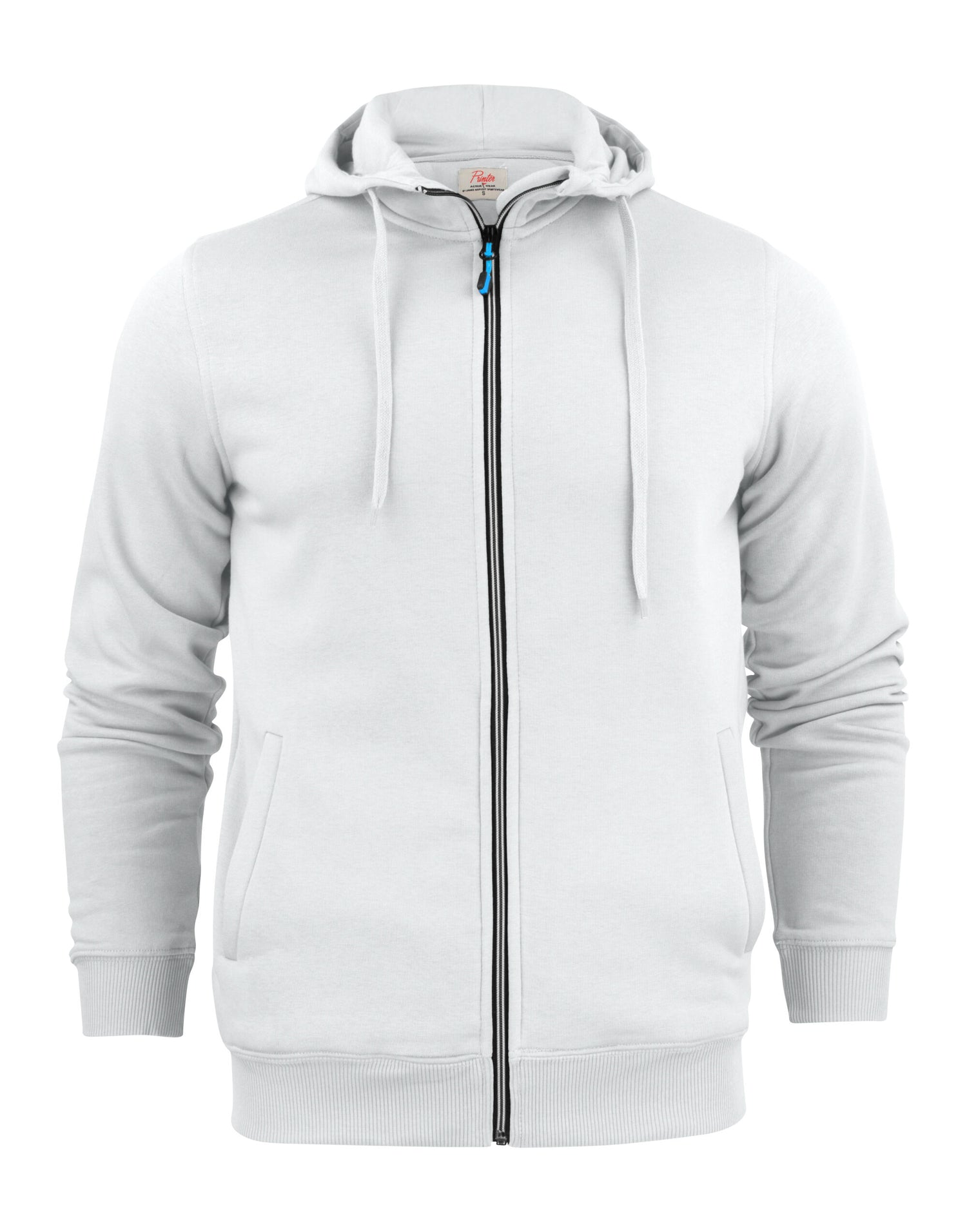 Printer Mens Overhead Full Zip Hoodie PE2262051 - White - Customisable Hoodies