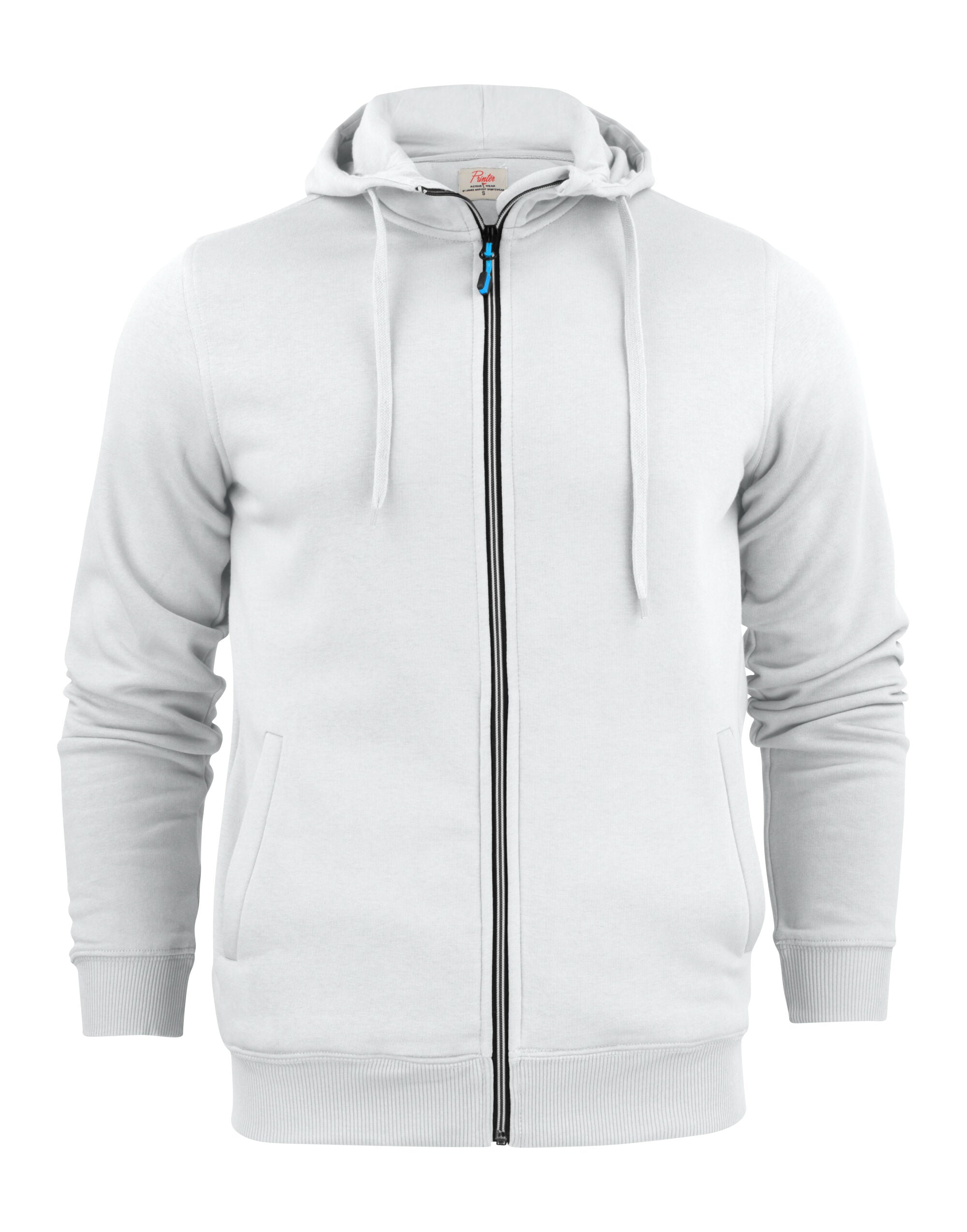 Printer Mens Overhead Full Zip Hoodie PE2262051 - White - Customisable Hoodies