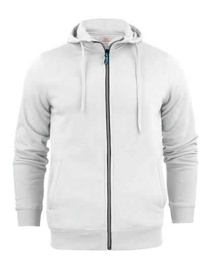Printer Mens Overhead Full Zip Hoodie PE2262051 - White - Customisable Hoodies