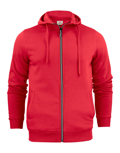 Printer Mens Overhead Full Zip Hoodie PE2262051 - Red - Customisable Hoodies