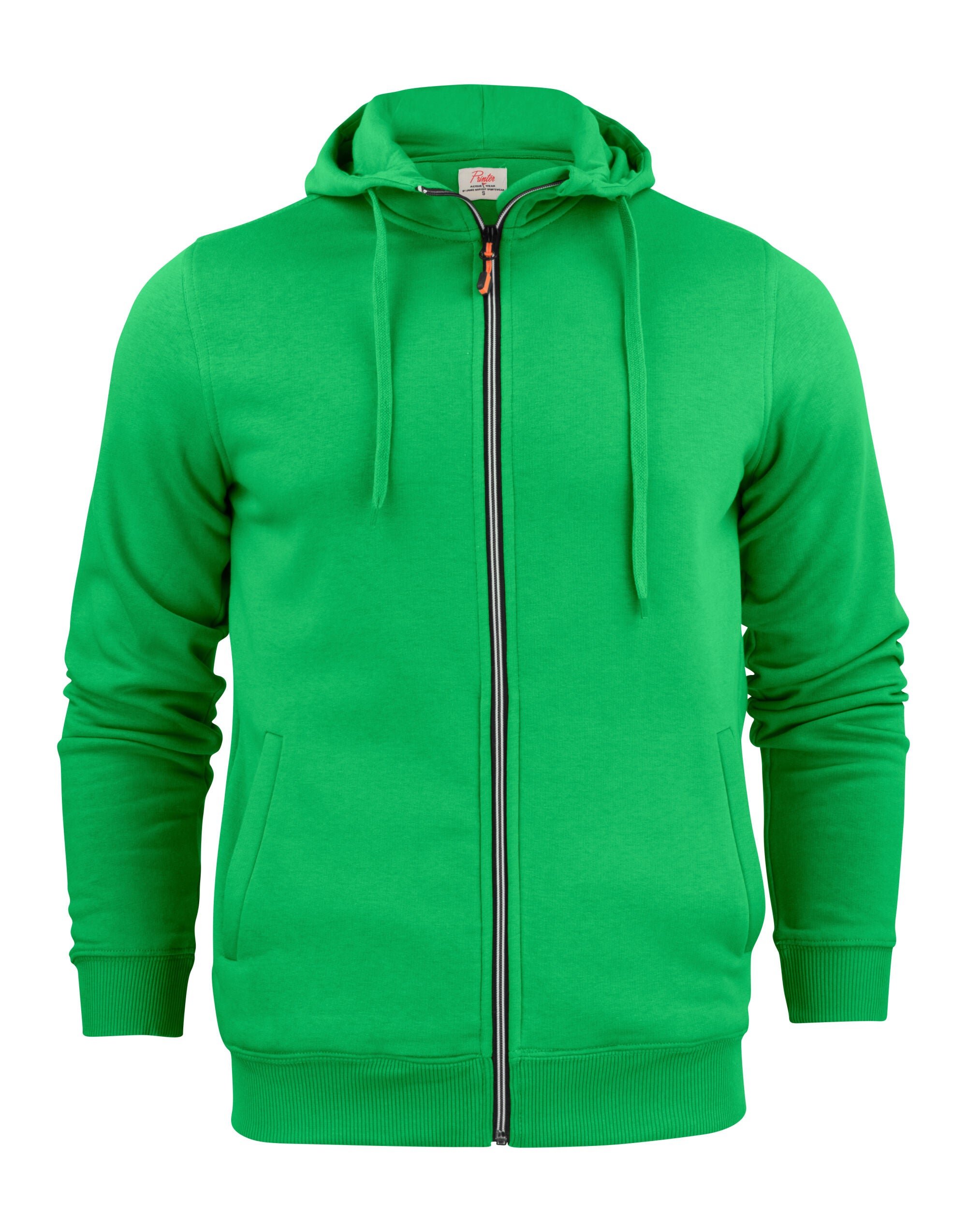 Printer Mens Overhead Full Zip Hoodie PE2262051 - Fresh Green - Customisable Hoodies