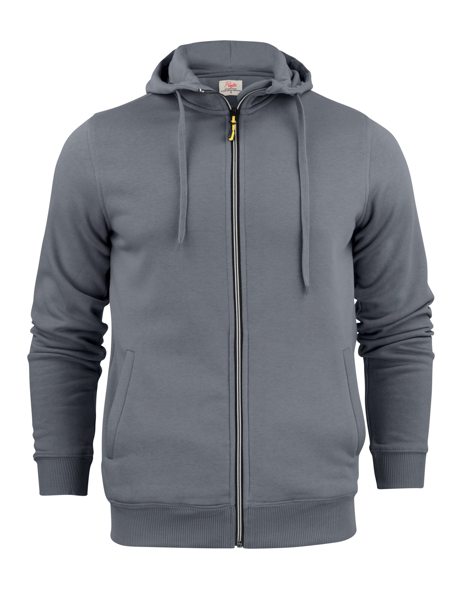 Printer Mens Overhead Full Zip Hoodie PE2262051 - Steel Grey - Customisable Hoodies