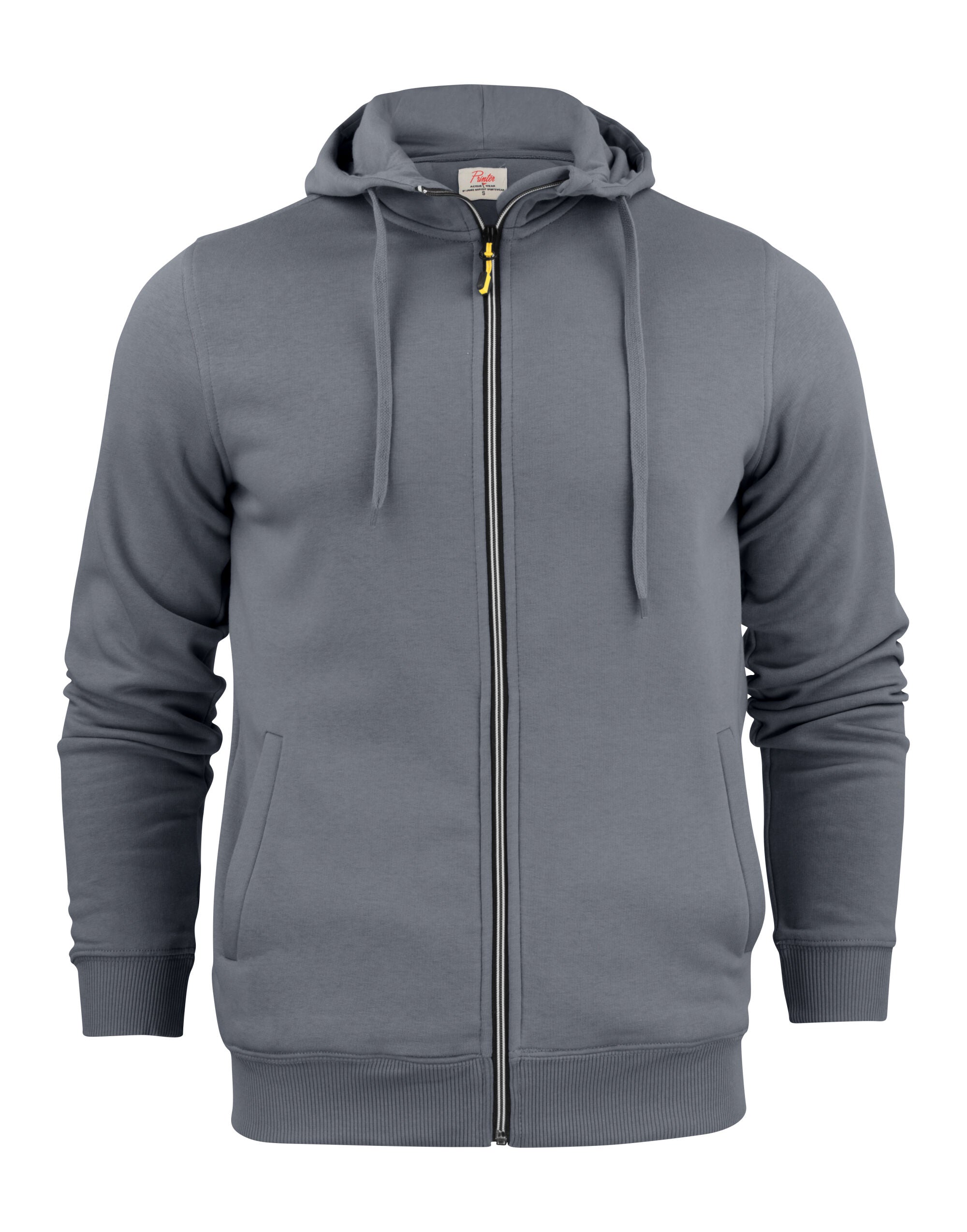 Printer Mens Overhead Full Zip Hoodie PE2262051 - Steel Grey - Customisable Hoodies